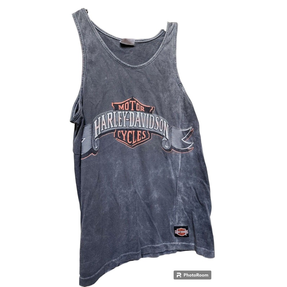 Vintage Harley-Davidson Muscle Shirt Barre Vermont Size Large